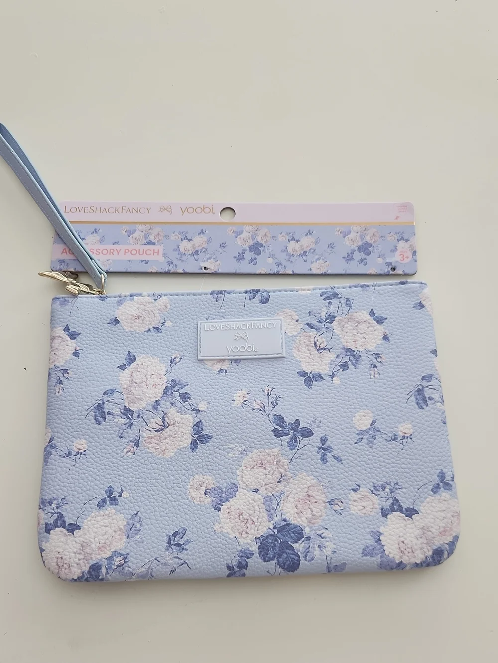 LoveShackFancy X Yoobi X Target Accessory Pouch Blue Happy Thoughts New With Tag